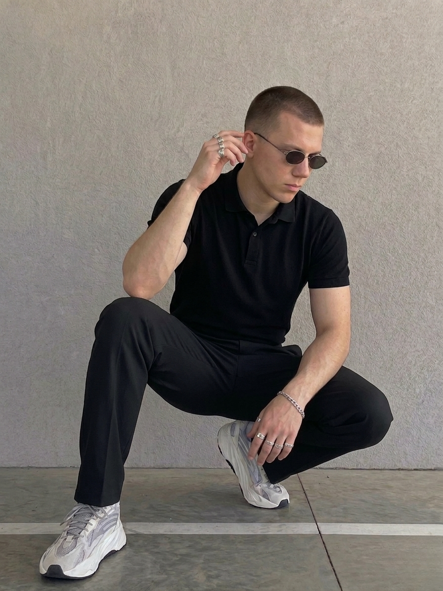 Premium Box Fit Black Shirt – 240 GSM French Terry | 100% Cotton | Fade Resistant
