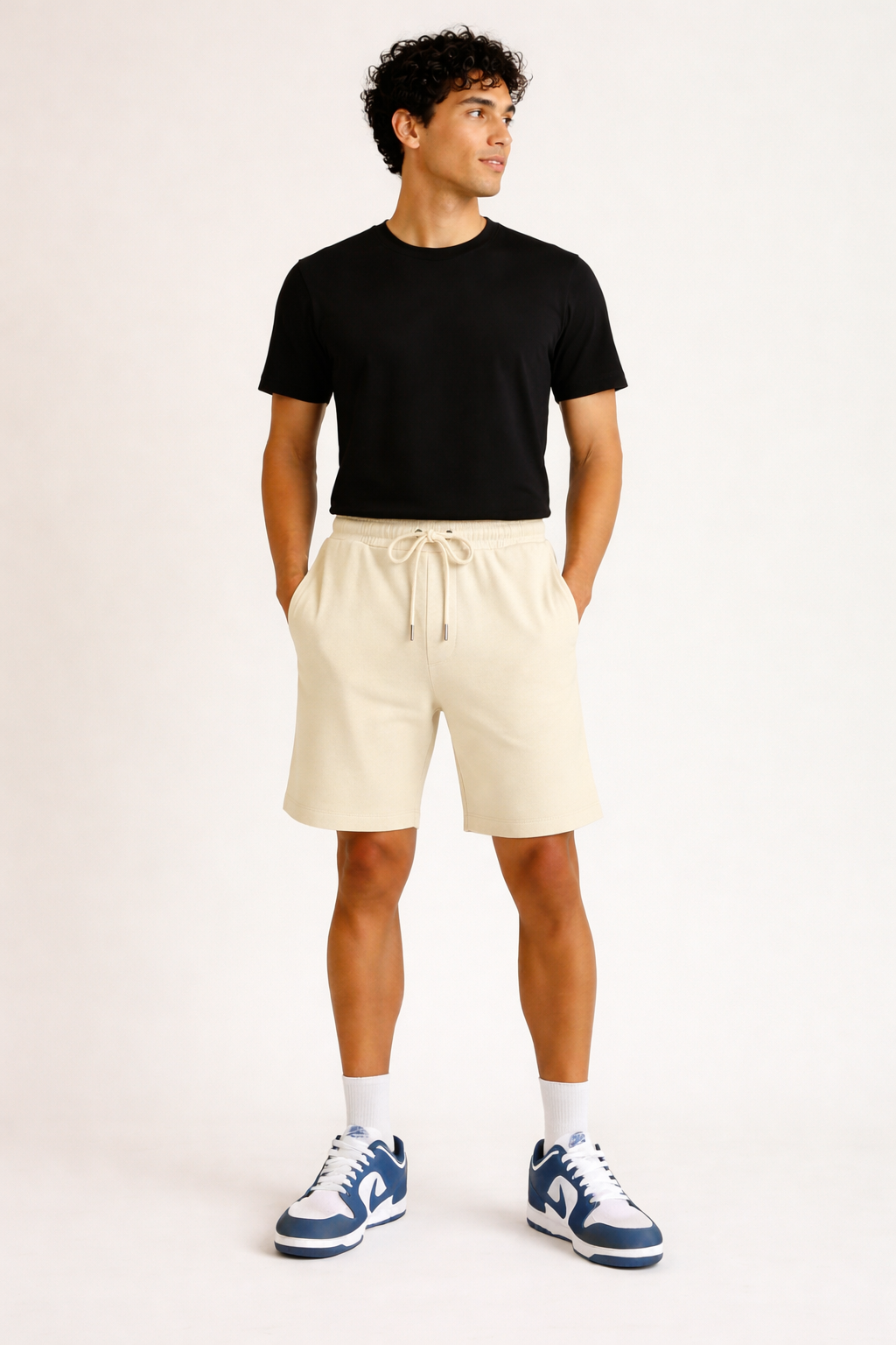 Men’s Cream Lounge Shorts