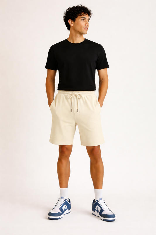 Men’s Cream Lounge Shorts