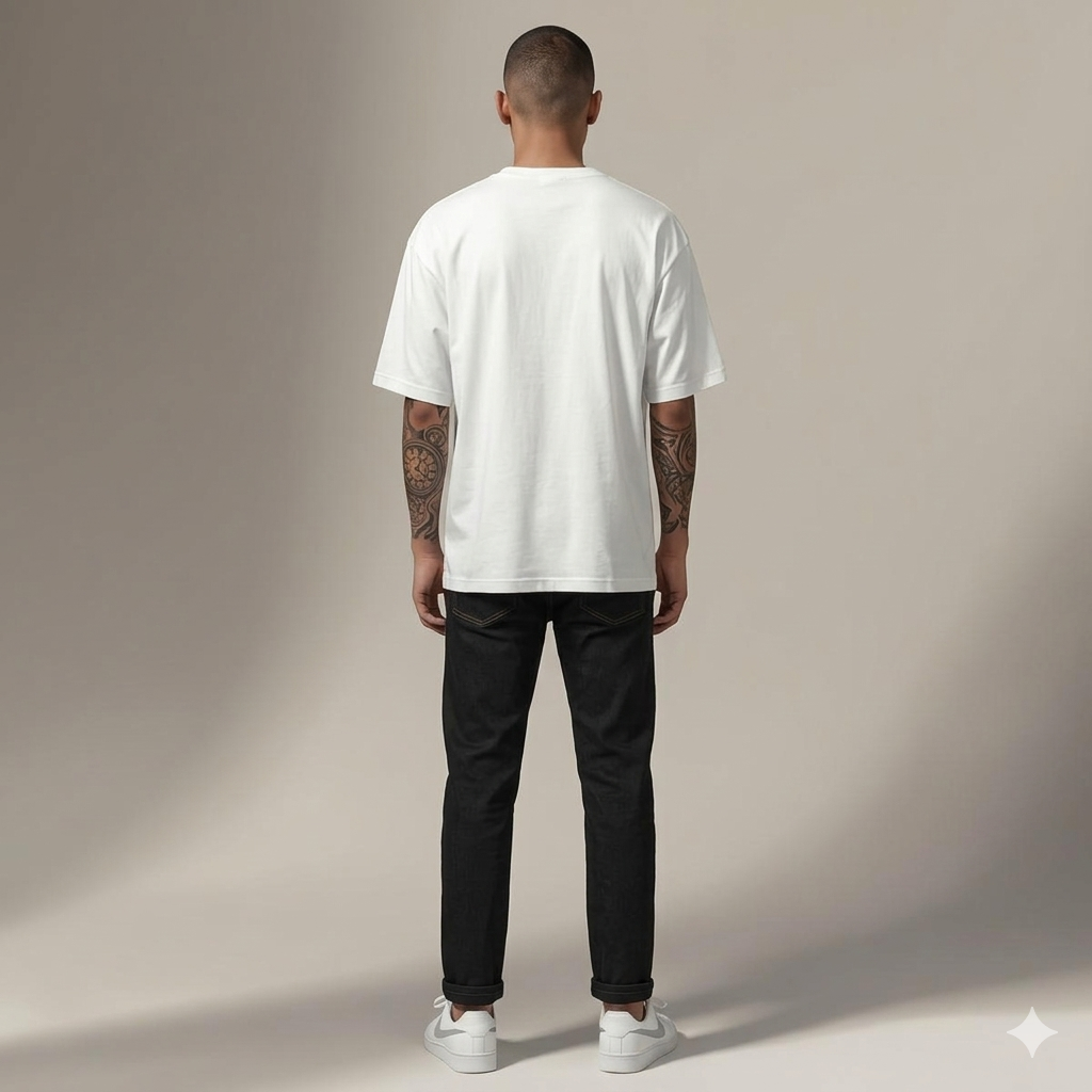 POSITIVE" Graffiti Bubble Graphic Oversized T-Shirt – 240 GSM Heavyweight Premium Cotton