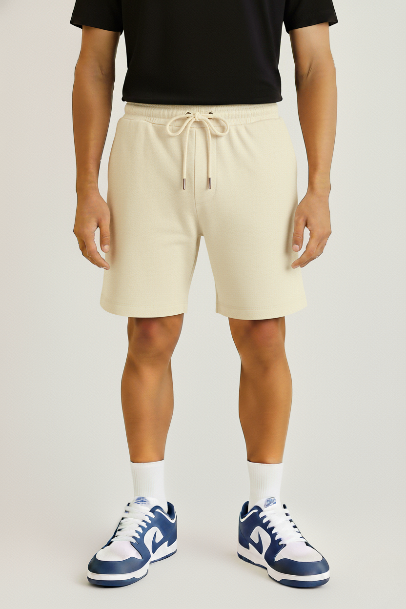 Men’s Cream Lounge Shorts