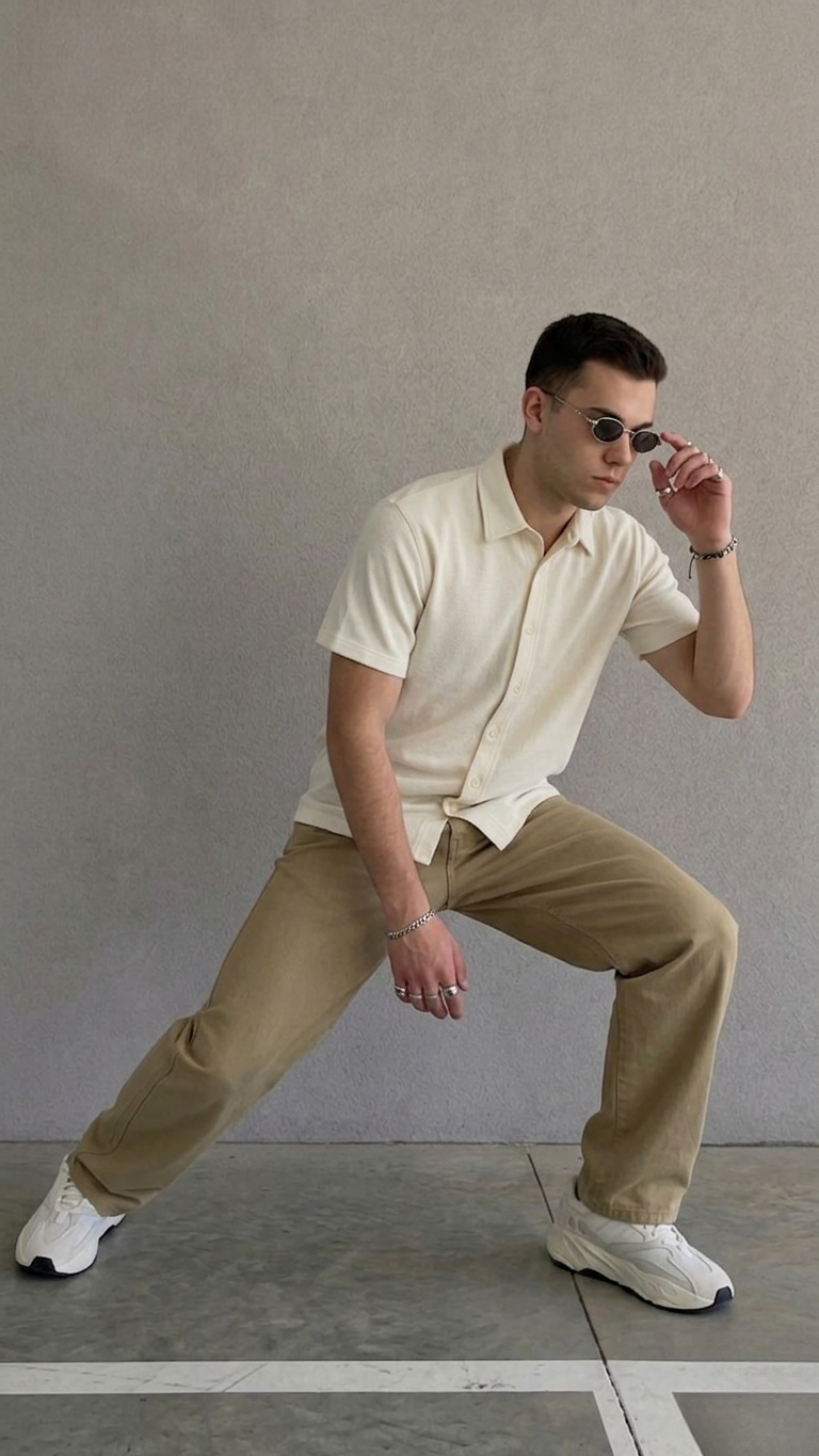 Premium Box Fit Shirt – 240 GSM French Terry Cotton (Off White)